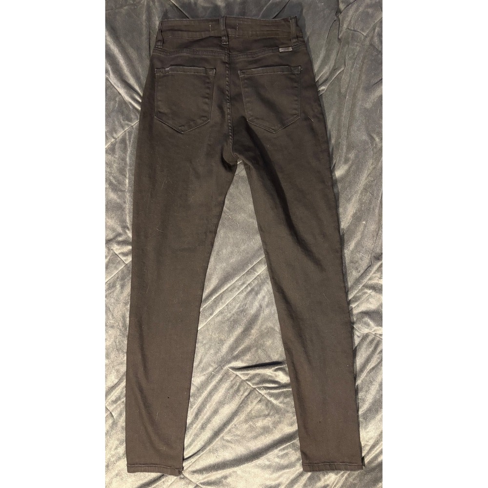 Kancan High Rise Button Fly Skinny Jeans Black KC7113BK Size 5/26